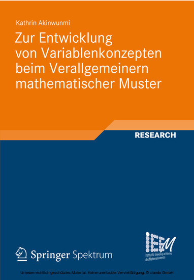 Zur Entwicklung von Variablenkonzepten beim Verallgemeinern mathematischer Muster main product photo