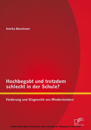 Hochbegabt und trotzdem schlecht in der Schule? Förderung und Diagnostik von Minderleistern