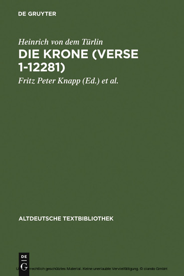 Die Krone (Verse 1-12281) main product photo