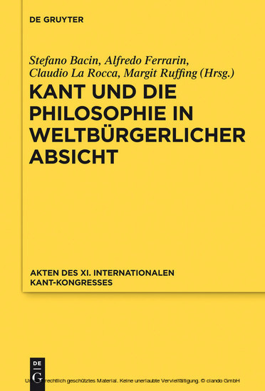 Kant und die Philosophie in weltbürgerlicher Absicht main product photo