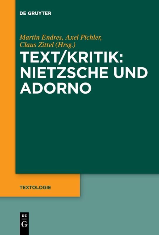 Text/Kritik: Nietzsche und Adorno main product photo
