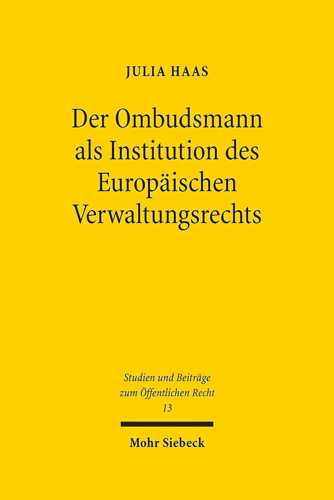 Der Ombudsmann als Institution des Europäischen Verwaltungsrechts main product photo