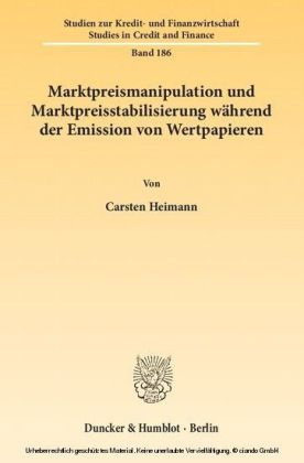 Marktpreismanipulation und Marktpreisstabilisierung während der Emission von Wertpapieren.