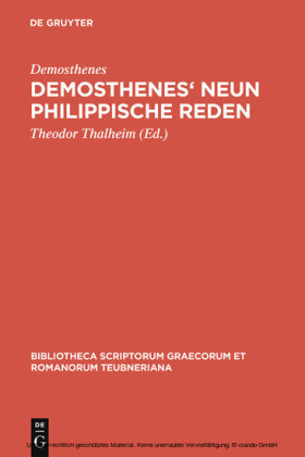 Demosthenes' Neun philippische Reden
