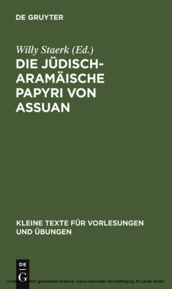 Die jüdisch-aramäische Papyri von Assuan