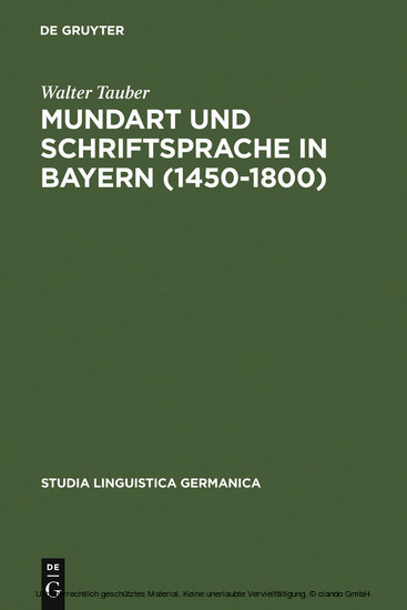 Mundart und Schriftsprache in Bayern (1450-1800) main product photo