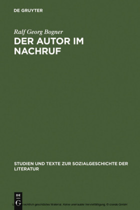 Der Autor im Nachruf