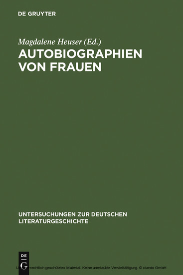 Autobiographien von Frauen main product photo