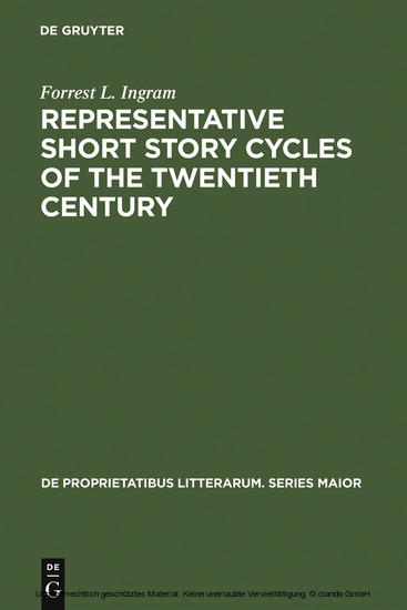 Representative Short Story Cycles of the Twentieth Century main product photo