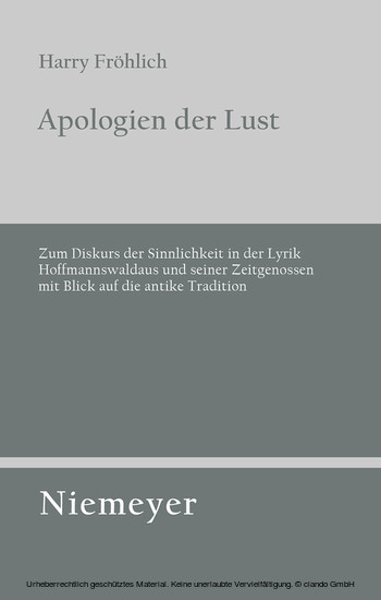 Apologien der Lust main product photo