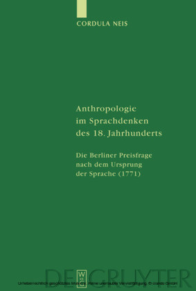 Anthropologie im Sprachdenken des 18. Jahrhunderts