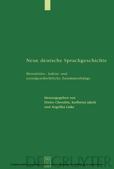 Neue deutsche Sprachgeschichte main product photo