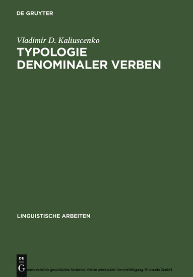 Typologie denominaler Verben main product photo