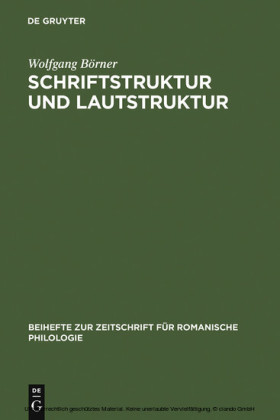 Schriftstruktur und Lautstruktur