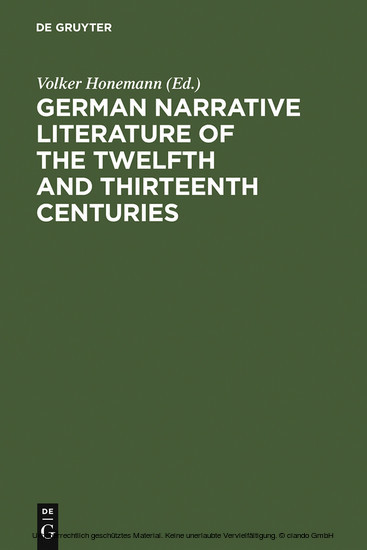 German narrative literature of the twelfth and thirteenth centuries main product photo
