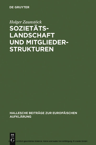 Sozietätslandschaft und Mitgliederstrukturen main product photo