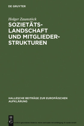 Sozietätslandschaft und Mitgliederstrukturen