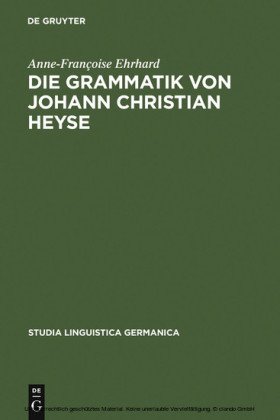 Die Grammatik von Johann Christian Heyse