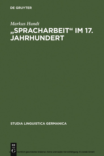 'Spracharbeit' im 17. Jahrhundert main product photo
