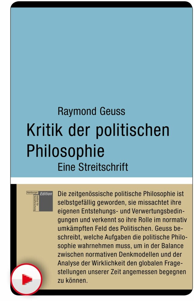 Kritik der politischen Philosophie main product photo