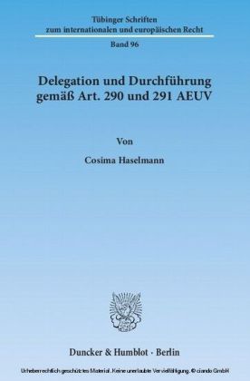 Delegation und Durchführung gemäß Art. 290 und 291 AEUV. main product photo