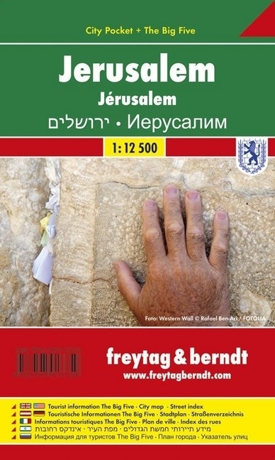 Jerusalem, Stadtplan 1:12.500, City Pocket + The Big Five main product photo
