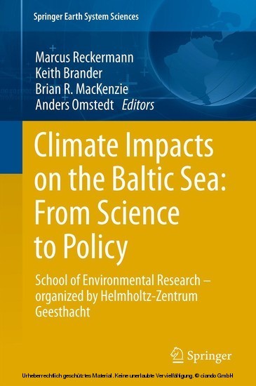 Climate Impacts on the Baltic Sea: From Science to Policy main product photo