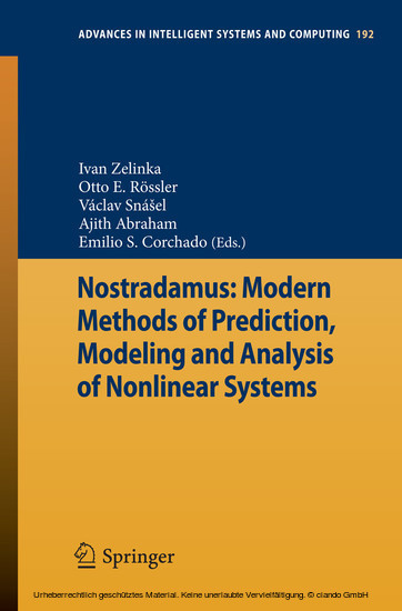 Nostradamus: Modern Methods of Prediction, Modeling and Analysis of Nonlinear Systems main product photo