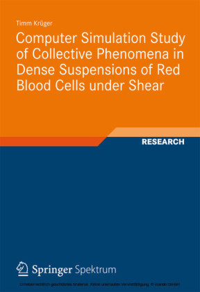 Computer Simulation Study of Collective Phenomena in Dense Suspensions of Red Blood Cells under Shear