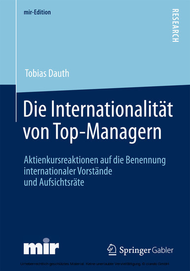 Die Internationalität von Top-Managern main product photo