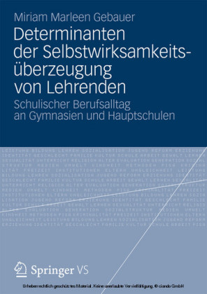 Determinanten der Selbstwirksamkeitsüberzeugung von Lehrenden