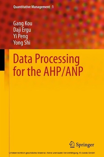 Data Processing for the AHP/ANP main product photo
