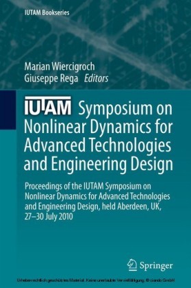 IUTAM Symposium on Nonlinear Dynamics for Advanced Technologies and Engineering Design