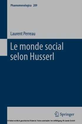 Le monde social selon Husserl