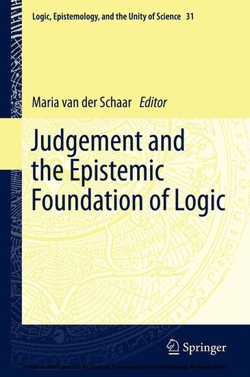 Judgement and the Epistemic Foundation of Logic main product photo