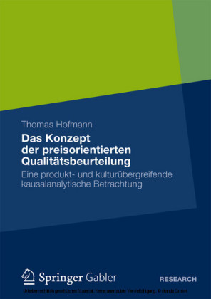 Das Konzept der preisorientierten Qualitätsbeurteilung