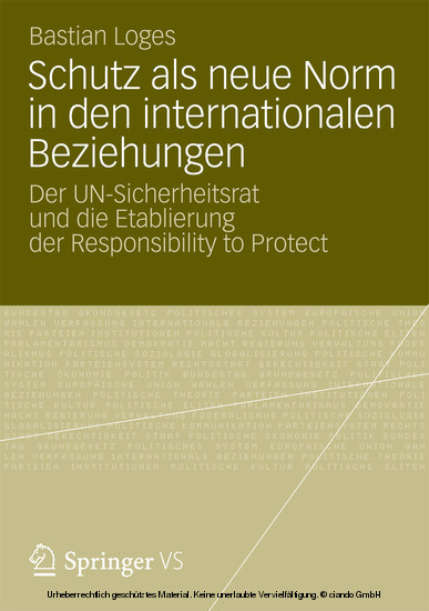 Schutz als neue Norm in den internationalen Beziehungen main product photo