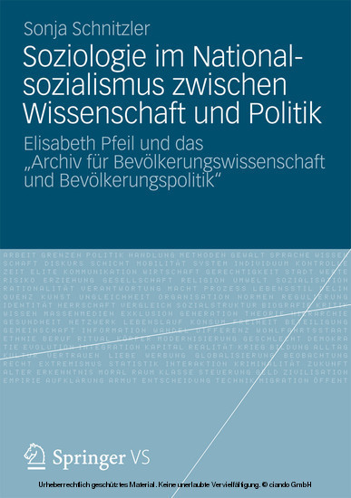 Soziologie im Nationalsozialismus zwischen Wissenschaft und Politik main product photo