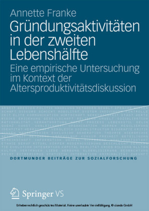 Gründungsaktivitäten in der zweiten Lebenshälfte