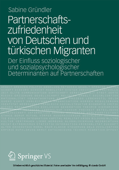 Partnerschaftszufriedenheit von Deutschen und türkischen Migranten main product photo
