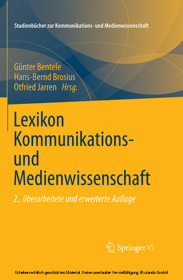 Lexikon Kommunikations- und Medienwissenschaft main product photo