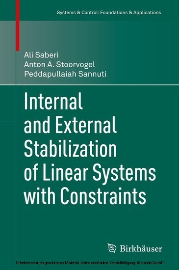 Internal and External Stabilization of Linear Systems with Constraints main product photo