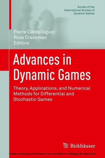 Advances in Dynamic Games main product photo