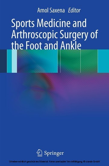 Sports Medicine and Arthroscopic Surgery of the Foot and Ankle main product photo
