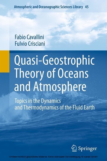 Quasi-Geostrophic Theory of Oceans and Atmosphere main product photo