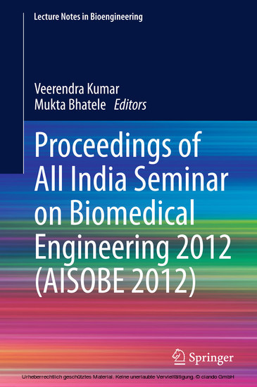 Proceedings of All India Seminar on Biomedical Engineering 2012 (AISOBE 2012) main product photo