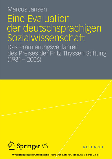Eine Evaluation der deutschsprachigen Sozialwissenschaft main product photo