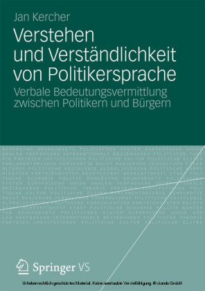 Verstehen und Verständlichkeit von Politikersprache