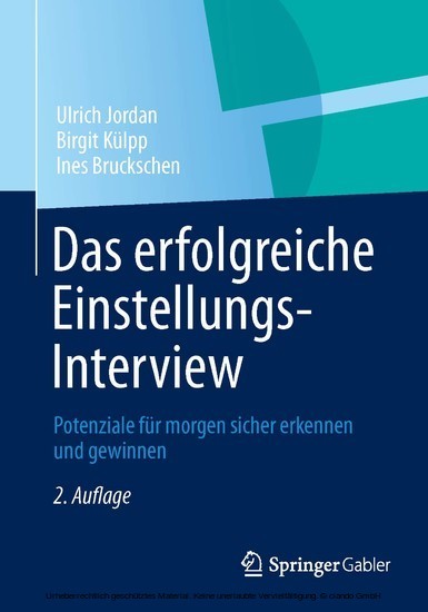 Das erfolgreiche Einstellungs-Interview main product photo