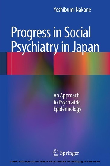 Progress in Social Psychiatry in Japan main product photo